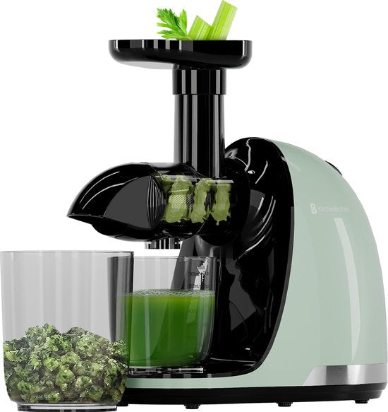 8721055564270 - Slowjuicer - Entsafter - Gemüse- und Obstpresse - 700ml - mit Fruchtfleischbehälter - Saftpresse - Geschenk zum Muttertag - Pastellgrün