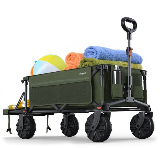 8721055564355 - Wagon - Faltbarer Wagen - 130KG - 200L - faltbar - mit Schutzhülle - Grün