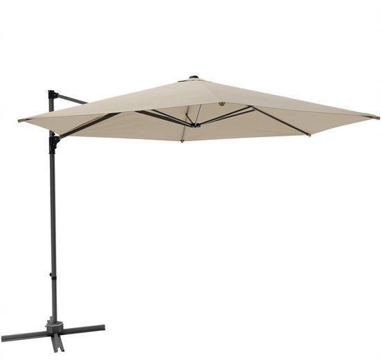 8721055564799 - Sonnenschirm - Ø300 cm - 30° neigbar - One-push System - Wasserdicht - mit Bezug - Taupe