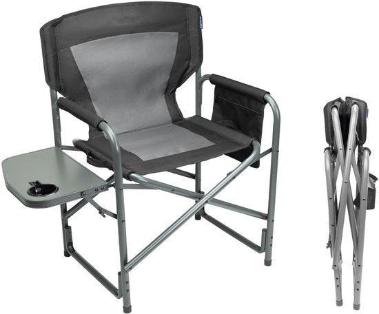 8721055565949 - Campingstuhl - Zusammenklappbar - Leichtgewicht - 120 kg Belastbarkeit - Schwarz