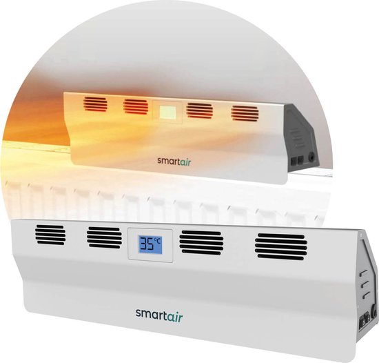 8721055880875 - Boost - Tragbarer Heizkörperlüfter - Universal - Energieeffizient - Kabellos wiederaufladbar und automatisch - Heizkörperlüfter - Weiß