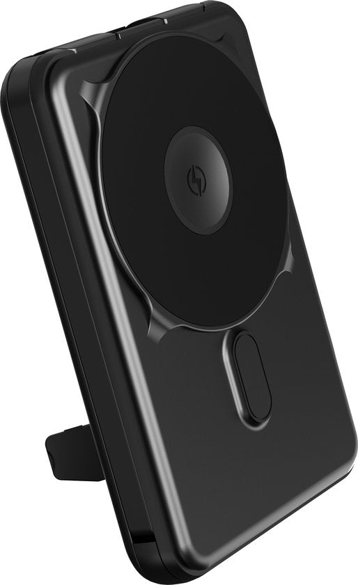 8721064082451 - 4-in-1 Powerbank 10000 mAh mit integrierten Kabeln - Magsafe kompatibel - Schnellladegerät 20W - LED-Anzeige - USB C - Wireless Powerbank Geeignet für iPhone 12 13 14 15 16 - Schwarz