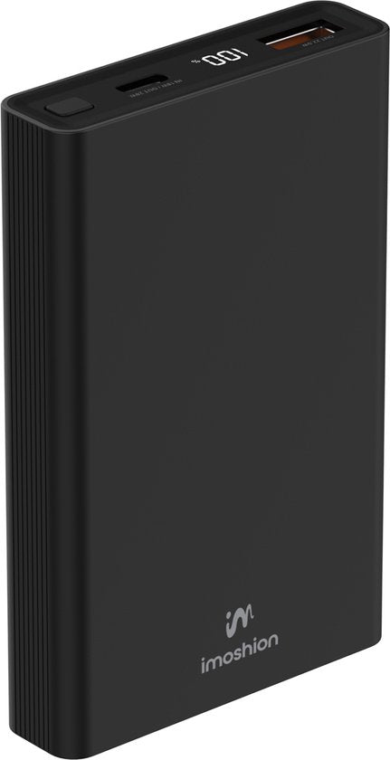 8721064088323 - Mini Powerbank 10000 mAh - Schnellladegerät 225W - LED-Anzeige - USB C & USB A - Geeignet für iPhone und Samsung ua - Universal - Schwarz