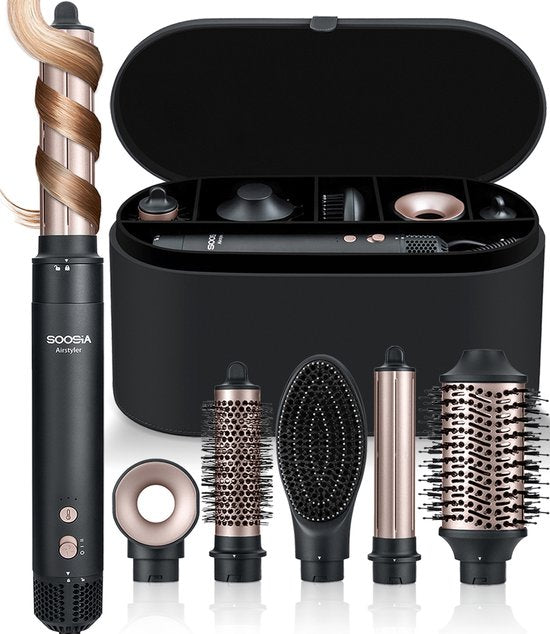 8721082221627 - 6-in-1 Airstyler - Haartrockner & Lockenstab - Haartrockner - Multistyler - Föhnbürste & Lockenbürste - Haarwickel