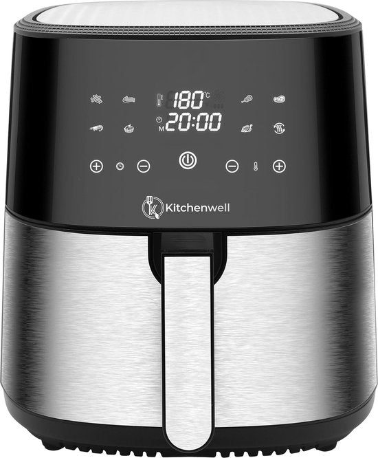 8721082275224 - AirFryer - Heißluftfritteuse - 8L Kapazität - 80-200℃ - Timer - 1800W - Schwarz