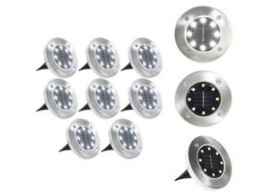 8721096068898 - Außenbeleuchtung - Living Solar-Bodenleuchten 8 Stk LED Weiß - Weiß