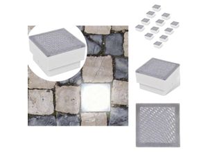 8721096069048 - Außenbeleuchtung - Living LED Bodeneinbaustrahler Außen 12 Stk 100x100x68 mm - Weiß