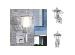 8721096069307 - Außenbeleuchtung - Living Außenwandlampe Laterne Aufrecht Edelstahl mit Bewegungssenor - Silber