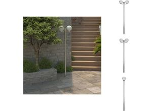 8721096069529 - Vidaxl - Außenbeleuchtung - Living Garten-Kandelaber 2-flammig 220 cm - Weiß