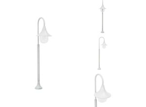 8721096069642 - Vidaxl - Außenbeleuchtung - Living Garten-Pollerleuchte E27 120 cm Aluminium Weiß - Weiß