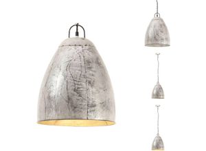 8721096071393 - Vidaxl - Lampen - Living Hängelampe Industriestil 25 w Silbern Rund 32 cm E27 - Silber