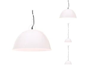 8721096071614 - Vidaxl - Lampen - Living Hängelampe Vintage Industriestil 25 w Weiß Rund 41 cm E27 - Weiß