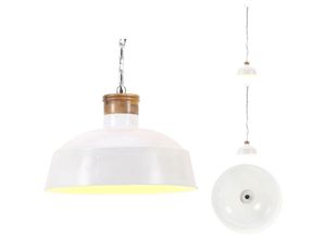 8721096072758 - Lampen - Living Hängelampe Industriestil 42 cm Weiß E27 - Weiß