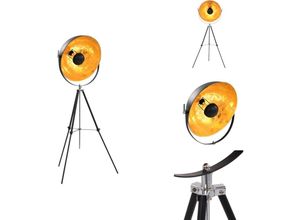 8721096073014 - Lampen - Living Standleuchte E27 Schwarz und Golden 51 cm - Schwarz