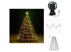 8721096073700 - Lichtschläuche & Lichterketten - Weihnachtsbaum-Lichternetz mit 150 LEDs 150 cm - Weiß