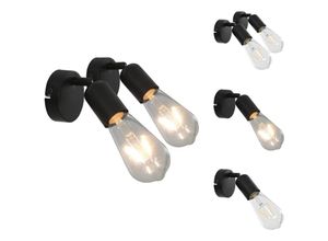 8721096073892 - Vidaxl - Flutlichter & Spotleuchten - Living Strahler 2 Stk mit Glühlampen 2 w Schwarz E27 - Schwarz