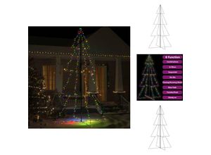 8721096096723 - Weihnachtsbäume - Living Weihnachtsbaum in Kegelform 360 LEDs Indoor Outdoor 143x250 cm - Mehrfarbig