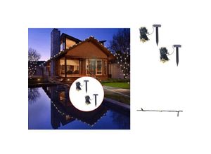 8721096108624 - Weihnachtsbeleuchtung - Living Solar-Lichterketten 2 Stk LED Warmweiß