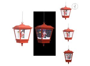 8721096109911 - Weihnachtsbeleuchtung - Living Weihnachts-Hängelampe LED-Licht und Weihnachtsmann Rot 27×27×45