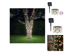 8721096110320 - Vidaxl - Weihnachtsbeleuchtung - Living Solar-Lichterketten 5 Stk 5x200 led Kaltweiß Innen Außen