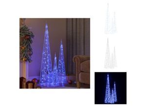 8721096110344 - Vidaxl - Weihnachtsbeleuchtung - Living LED-Leuchtkegel-Set Acryl Deko Blau 60 90 120cm