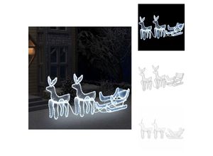 8721096111242 - Weihnachtsbeleuchtung - Living Weihnachtsbeleuchtung 2 Rentiere und Schlitten Mesh 648 LEDs