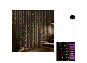 8721096111549 - Vidaxl - Weihnachtsbeleuchtung - Living LED-Lichtervorhang 3x3 m 300 led Bunt 8 Funktionen