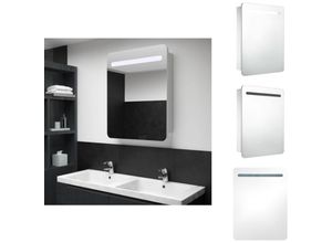 8721096284182 - Vidaxl - Badezimmerwaschtische - Living LED-Spiegelschrank 60x11x80 cm - Weiß