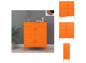 8721096292040 - Aufbewahrungsschränke & Schließfächer - Living Lagerschrank Orange 80x35x1015 cm Stahl