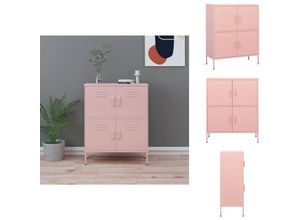 8721096292958 - Aufbewahrungsschränke & Schließfächer - Living Lagerschrank Rosa 80x35x1015 cm Stahl