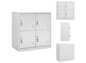 8721096295478 - Vidaxl - Aufbewahrungsschränke & Schließfächer - Living Schließfachschrank Hellgrau 90x45x925 cm Stahl