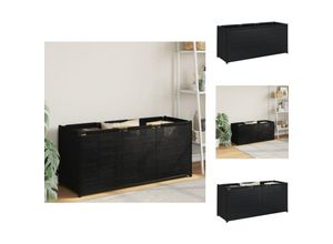 8721096296796 - Vidaxl - Aufbewahrungstruhen - Living Aufbewahrungsbox Schwarz 105x345x45 cm Stoff - Schwarz