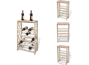 8721096297571 - Vidaxl - Weinregale - Living Weinregal für 25 Flaschen Massivholz Tanne - Braun