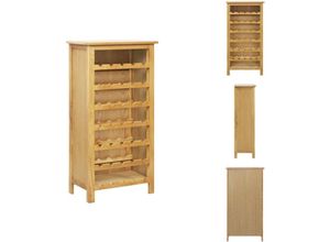 8721096297847 - Vidaxl - Weinregale - Living Weinschrank 56 x 32 x 110 cm Massivholz Eiche - Braun