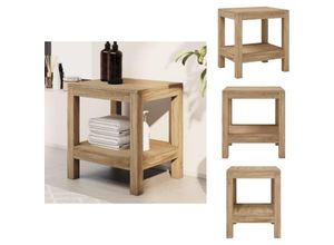 8721096696664 - Badzubehör - Living Badezimmer-Beistelltisch 45x35x45 cm Massivholz Teak - Braun