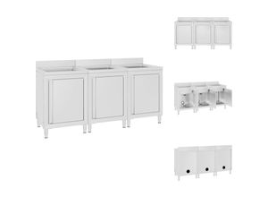 8721096704222 - Vidaxl - Gastronomie - Living Gastro-Spülenunterschränke 2 Stk Edelstahl 8721096704222 - Vidaxl - Gastronomie - Living Gastro-Spülenunterschränke 2 Stk Edelstahl