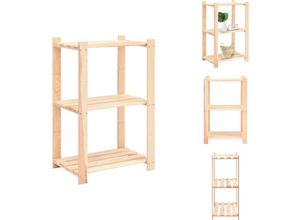 8721096705359 - Industrieregale - Living Lagerregal mit 3 Böden 60×38×90 cm Kiefer Massivholz 150 kg - Beige