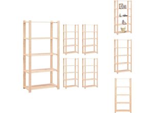 8721096705397 - Vidaxl - Industrieregale - Living Lagerregale 5 Böden 5 Stk 80x38x170cm Massivholz Kiefer 250kg - Beige