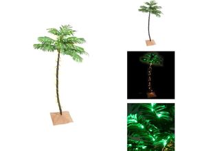 8721096712715 - Weihnachtsbäume - Living Künstliche Palme mit 88 LEDs Warmweiß 150 cm - Weiß