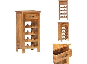 8721096720710 - Vidaxl - Weinregale - Living Weinschrank 40 x 30 x 80 cm Massivholz Akazie - Braun