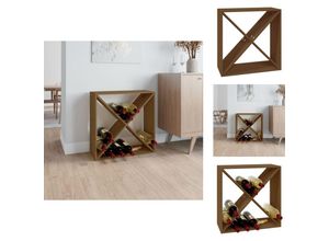 8721096722141 - Vidaxl - Barschränke & Hausbars - Living Weinregal Honigbraun 62x25x62 cm Massivholz Kiefer - Braun