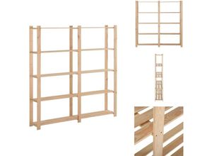 8721096725487 - Vidaxl - Industrieregale - Living Lagerregal mit 5 Böden 170x285x170 cm Massivholz Kiefer - Braun