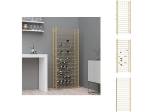 8721096759741 - Vidaxl - Weinregale - Living Weinregal für 96 Flaschen Golden Metall - Gold