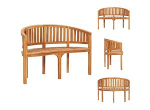 8721096785306 - Vidaxl - Gartenbänke - Living Bananenbank 120 cm Massivholz Teak - Braun