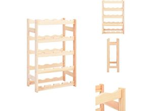 8721096790331 - Vidaxl - Weinregale - Living Weinregal für 20 Flaschen Kiefernholz - Beige