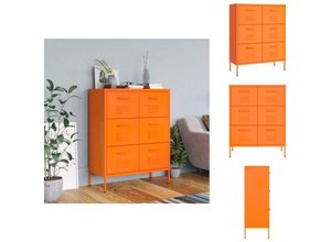 8721096796081 - Vidaxl - Aufbewahrungsschränke & Schließfächer - Living Schubladenschrank Orange 80x35x1015 cm Stahl - Orange 8721096796081 - Vidaxl - Aufbewahrungsschränke & Schließfächer - Living Schubladenschrank Orange 80x35x1015 cm Stahl - Orange