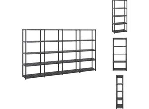 8721096797873 - Vidaxl - Industrieregale - Living Lagerregal mit 5 Böden Schwarz 284x38x170 cm Kunststoff - Schwarz 8721096797873 - Vidaxl - Industrieregale - Living Lagerregal mit 5 Böden Schwarz 284x38x170 cm Kunststoff - Schwarz
