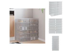 8721096830228 - Ordnungshelfer - Living Aufbewahrungsboxen 12 Stk Kunststoff 5 L Stapelbar - Transparent