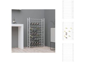 8721096865718 - Vidaxl - Weinregale - Living Weinregal für 72 Flaschen Weiß Metall - Weiß