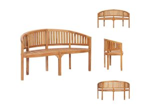 8721096868498 - Vidaxl - Gartenbänke - Living Bananenbank 151 cm Massivholz Teak - Braun